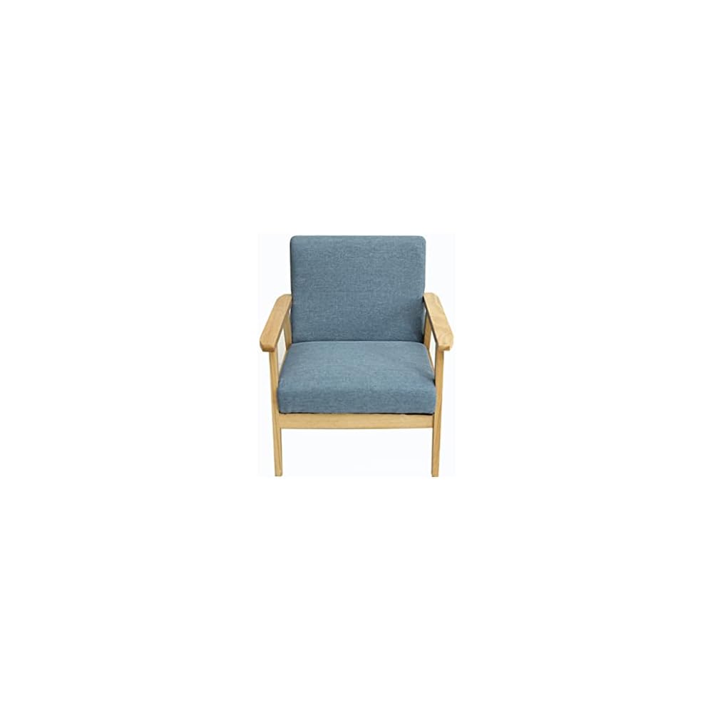 Chairs for Living Room Lounge Chair Accent Chair Fabric Upholstered Armchair Bedroom Chair Sofa Chair Solid Wood Couches Chairs (Color : Gray) (Blue)