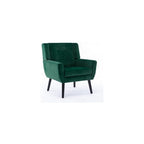 Armchair, Living Room Curved Back, Velvet Cushion, 250 Lbs Weight Capacity Ergonomics Accent Chair, Single Sofa for Bedroom 1 Upholstered 1 48.29 Retro Green 48.29 L-Shape