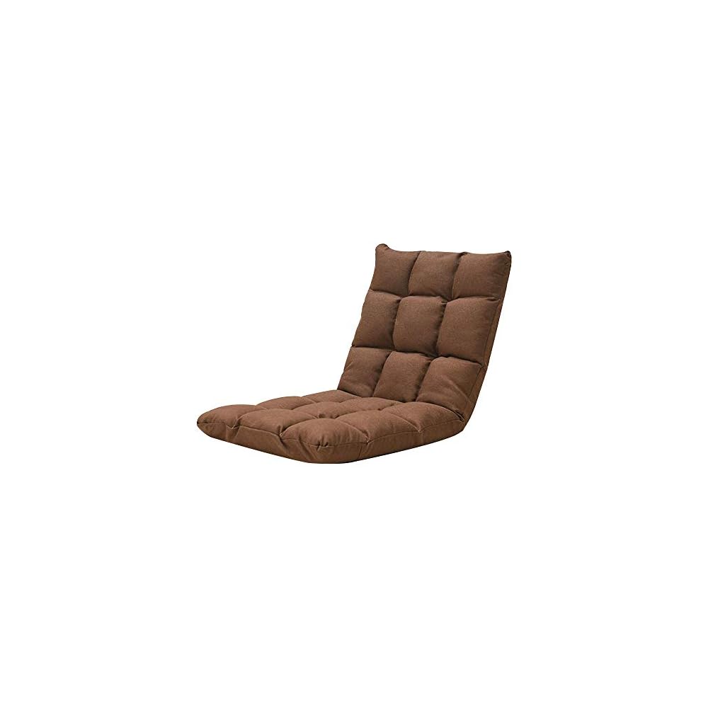 Floor Chair Computer Chair on Single Bed 6-Position Adjustment Lazy Leisure Sofa Removable and Washable Folding Meditation Chair with Backrest for Bay Window Balcony (Color