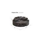 78.5" Oversized Round Sofa Chaise Daybed Plush Corduroy Boneless Cloud Couch Recliner Sleeper Sofabed with 10 Pillows & Headrests, Compressed Loveseat Foam Chaise