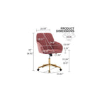 Adjustable Office Chair, Home Bedroom, Ergonomic Swivel Chair, Backrest Seat, Comfortable for Long Sitting UX643