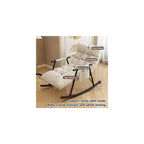 Modern Bedroom Rocking Chair with Cushion,Comfortable Living Room Sofa Lounger,Garden Lounge Chair with Armrests,Indoor Breathable Tech Cloth Rocking Chair, Ergonomic Cha