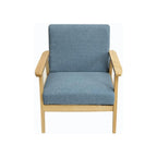 Chairs for Living Room Lounge Chair Accent Chair Fabric Upholstered Armchair Bedroom Chair Sofa Chair Solid Wood Couches Chairs (Color : Gray) (Blue)