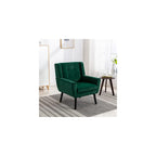 Armchair, Living Room Curved Back, Velvet Cushion, 250 Lbs Weight Capacity Ergonomics Accent Chair, Single Sofa for Bedroom 1 Upholstered 1 48.29 Retro Green 48.29 L-Shape