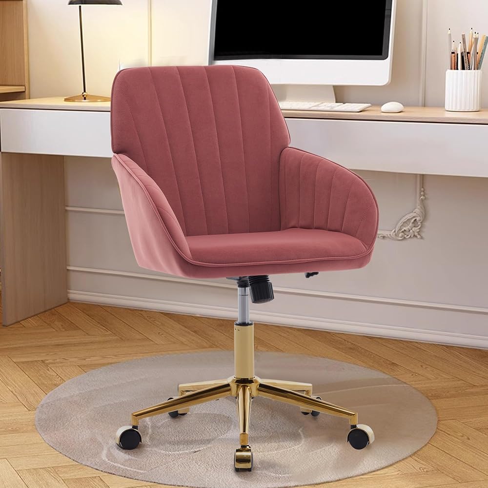 Adjustable Office Chair, Home Bedroom, Ergonomic Swivel Chair, Backrest Seat, Comfortable for Long Sitting UX643